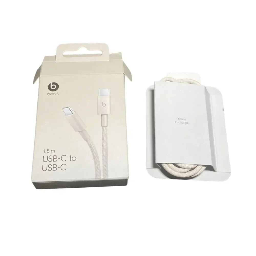 Beats USB-C Cable 1.5m Fast Charge Woven Stone Open Box Unused See Pictures
